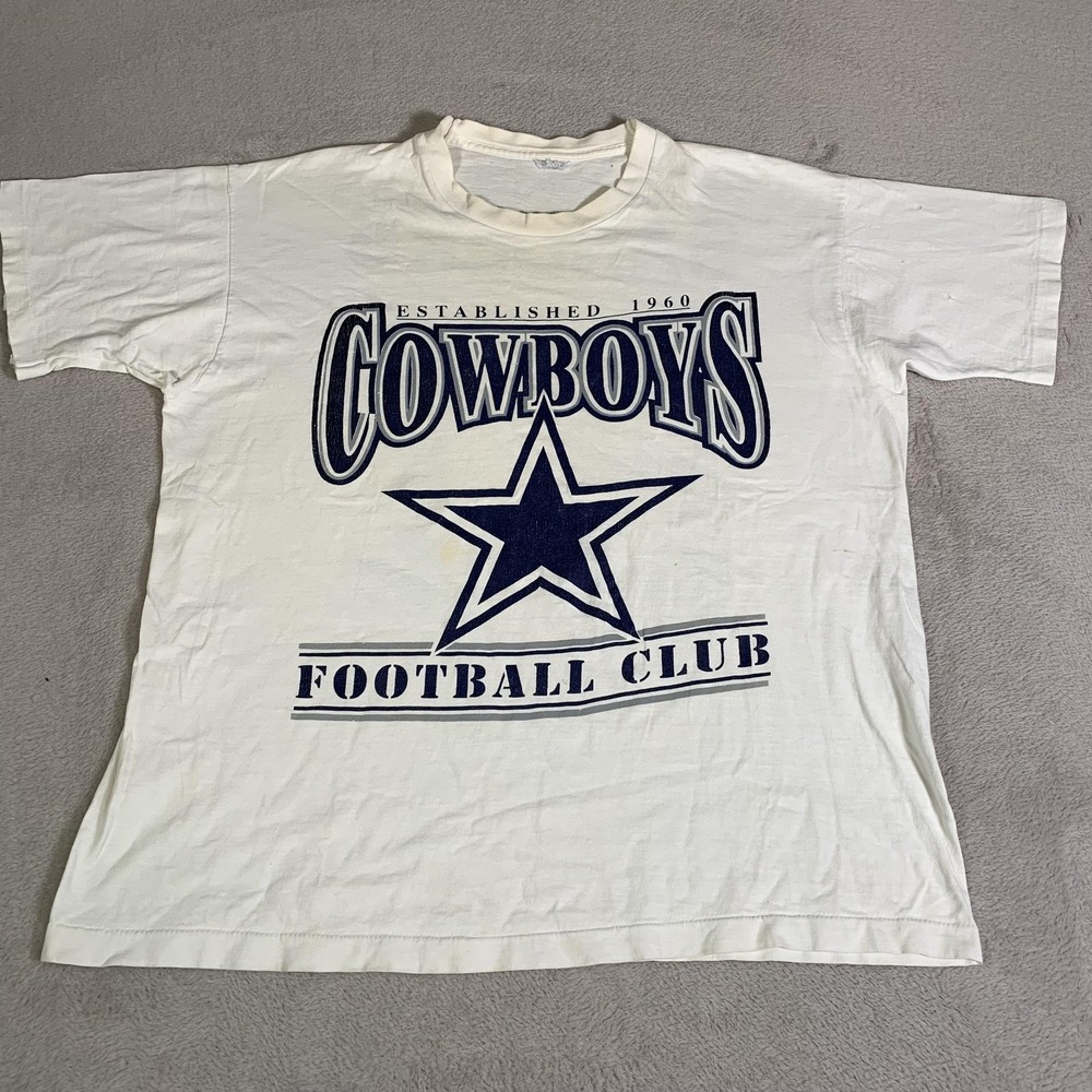 Vintage Dallas Cowboys Shirt Mens XL White NFL Football‎ Deion Sanders 21 90s